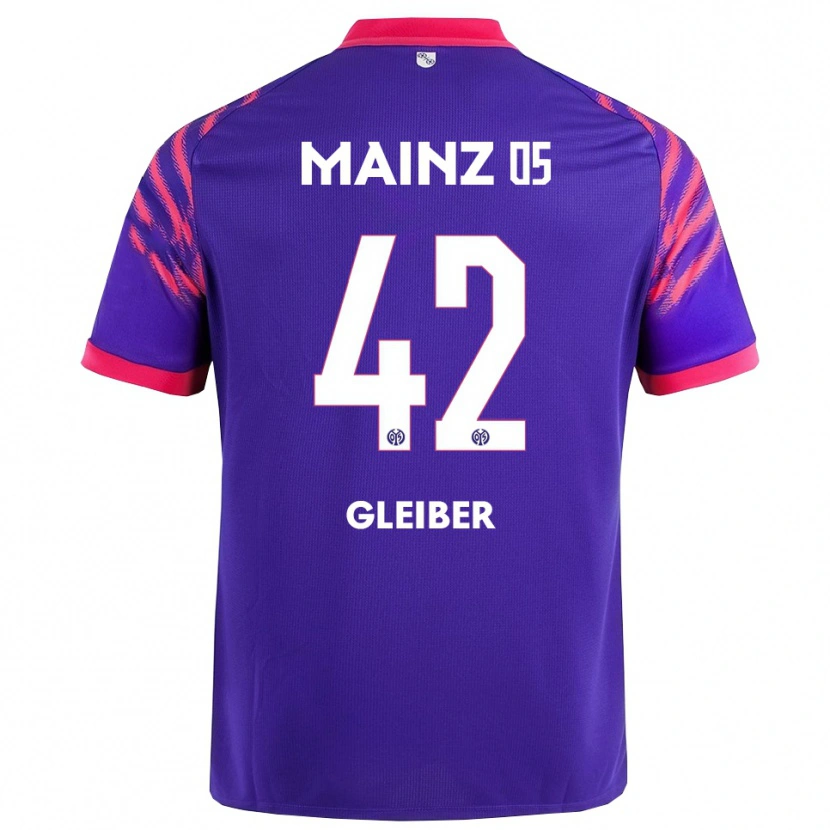 Danxen Kinder Daniel Gleiber #42 Marineblau Pink Auswärtstrikot Trikot 2025/26 T-Shirt Österreich