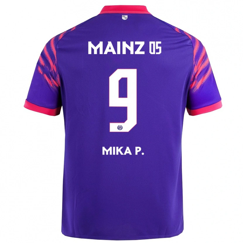 Danxen Kinder Mika Preßler #9 Marineblau Pink Auswärtstrikot Trikot 2025/26 T-Shirt Österreich