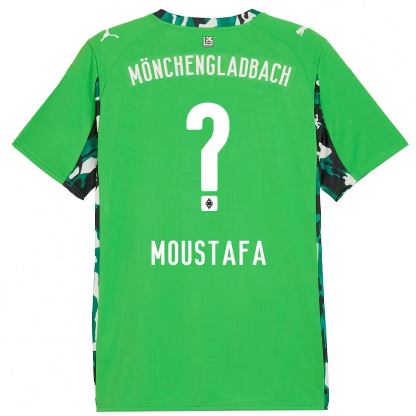 Danxen Kinder Seif Ashraf Moustafa #0 Grün Schwarz Auswärtstrikot Trikot 2025/26 T-Shirt Österreich
