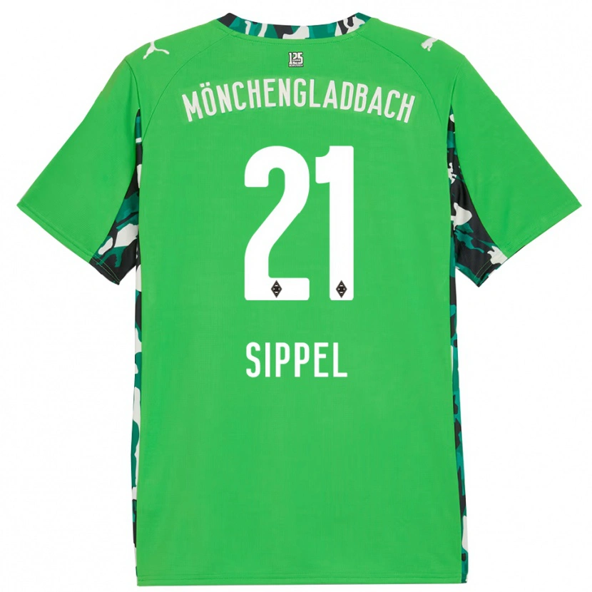 Danxen Kinder Tobias Sippel #21 Grün Schwarz Auswärtstrikot Trikot 2025/26 T-Shirt Österreich