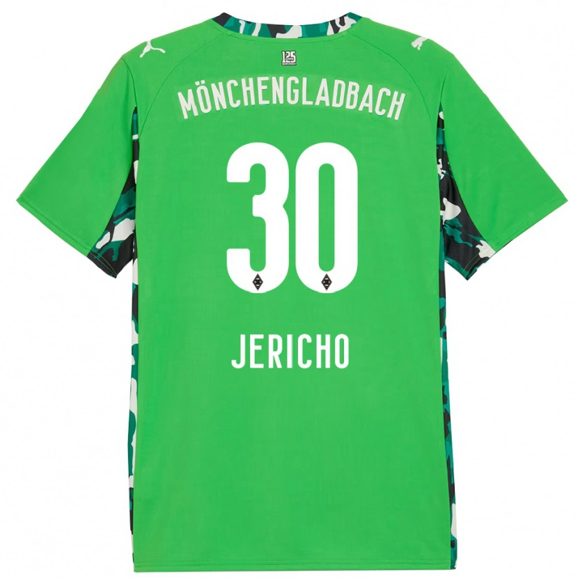 Danxen Kinder Aidan Jericho #30 Grün Schwarz Auswärtstrikot Trikot 2025/26 T-Shirt Österreich