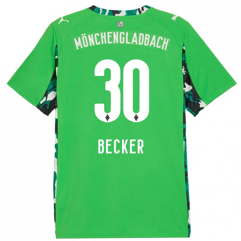 Danxen Kinder Benjamin Becker #30 Grün Schwarz Auswärtstrikot Trikot 2025/26 T-Shirt Österreich