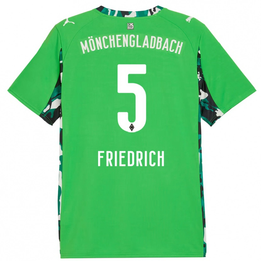 Danxen Kinder Marvin Friedrich #5 Grün Schwarz Auswärtstrikot Trikot 2025/26 T-Shirt Österreich