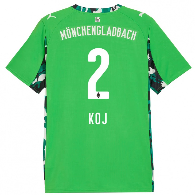 Danxen Kinder Julia Koj #2 Grün Schwarz Auswärtstrikot Trikot 2025/26 T-Shirt Österreich