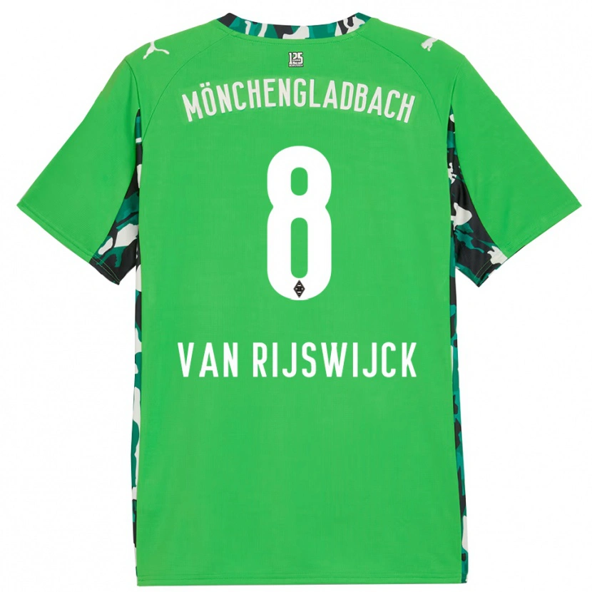 Danxen Kinder Britt Van Rijswijck #8 Grün Schwarz Auswärtstrikot Trikot 2025/26 T-Shirt Österreich