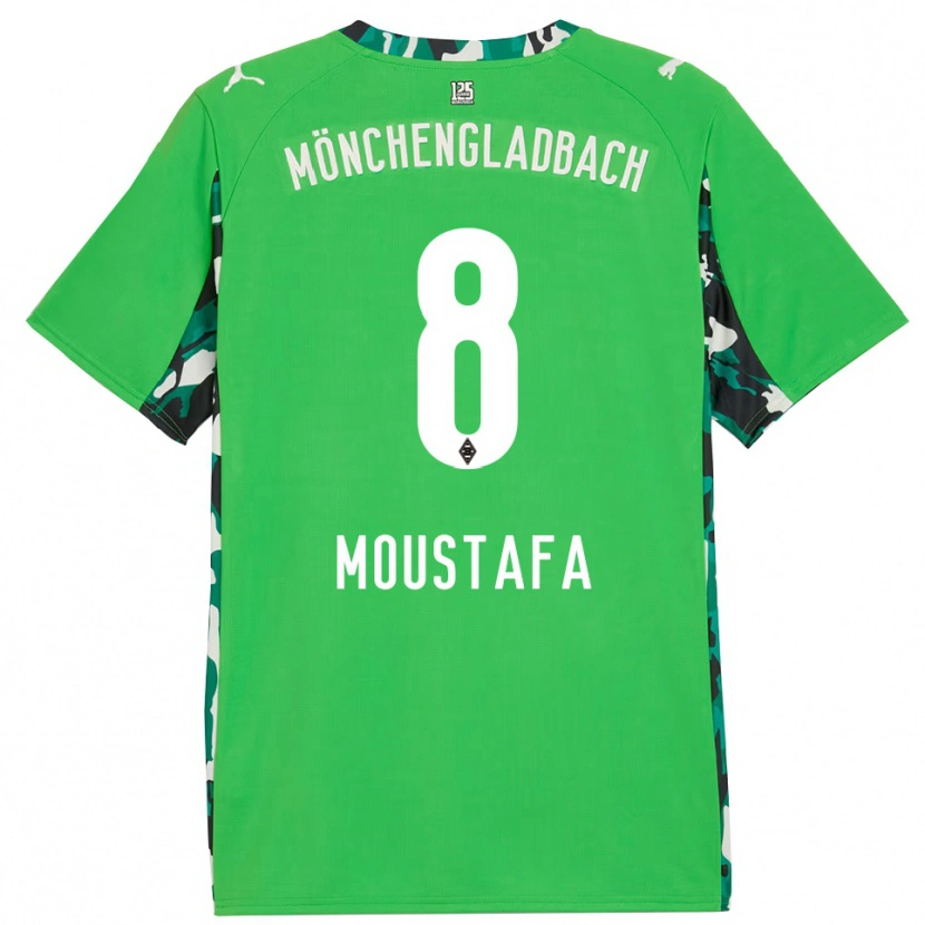 Danxen Kinder Moustafa Ashraf Moustafa #8 Grün Schwarz Auswärtstrikot Trikot 2025/26 T-Shirt Österreich