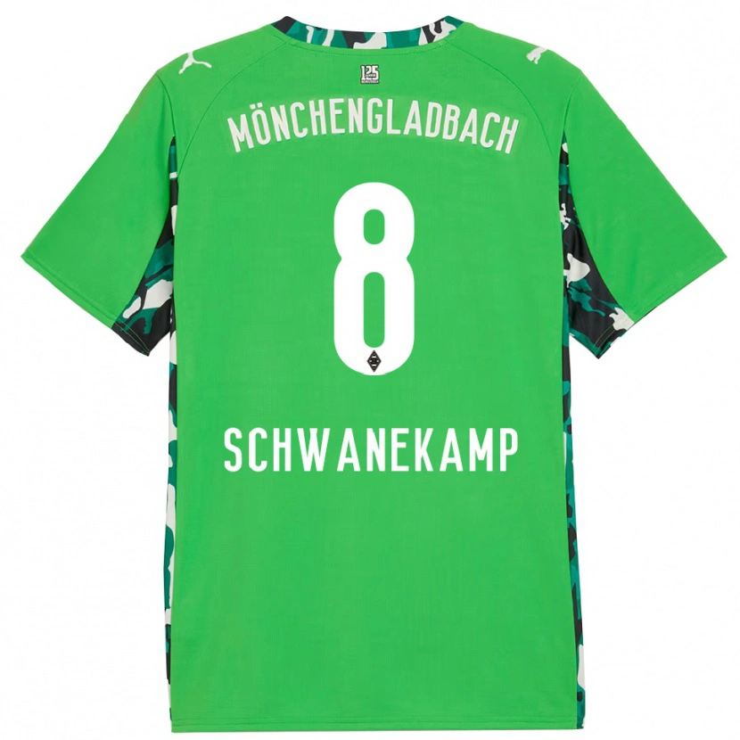 Danxen Kinder Jana Schwanekamp #8 Grün Schwarz Auswärtstrikot Trikot 2025/26 T-Shirt Österreich