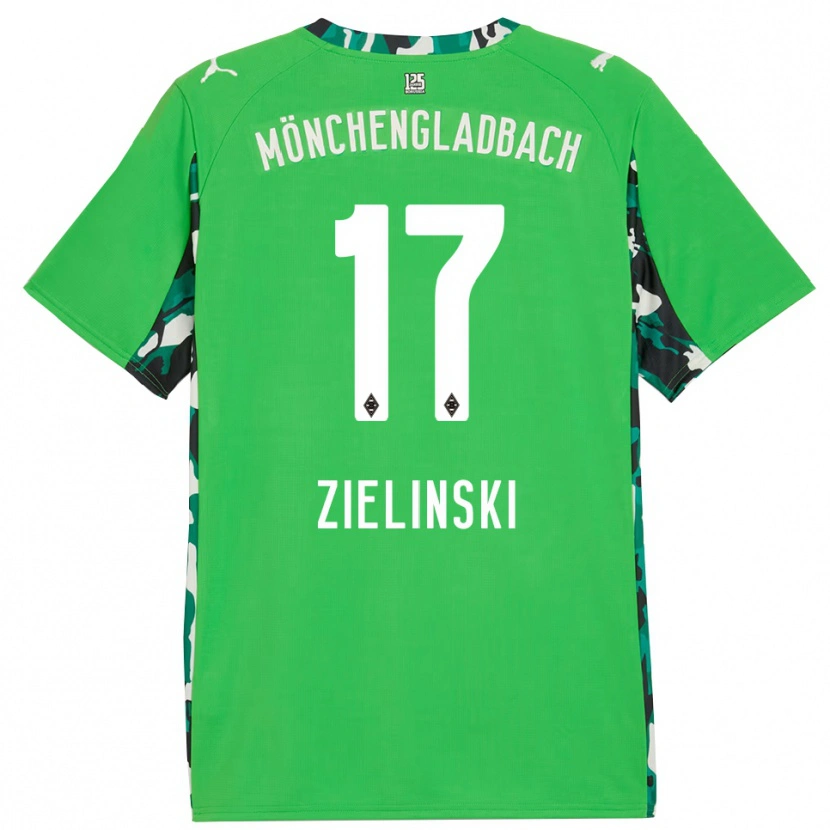 Danxen Kinder Yvonne Zielinski #17 Grün Schwarz Auswärtstrikot Trikot 2025/26 T-Shirt Österreich