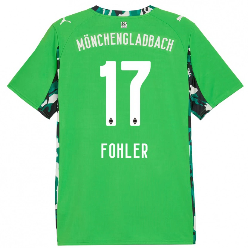 Danxen Kinder Selma Fohler #17 Grün Schwarz Auswärtstrikot Trikot 2025/26 T-Shirt Österreich