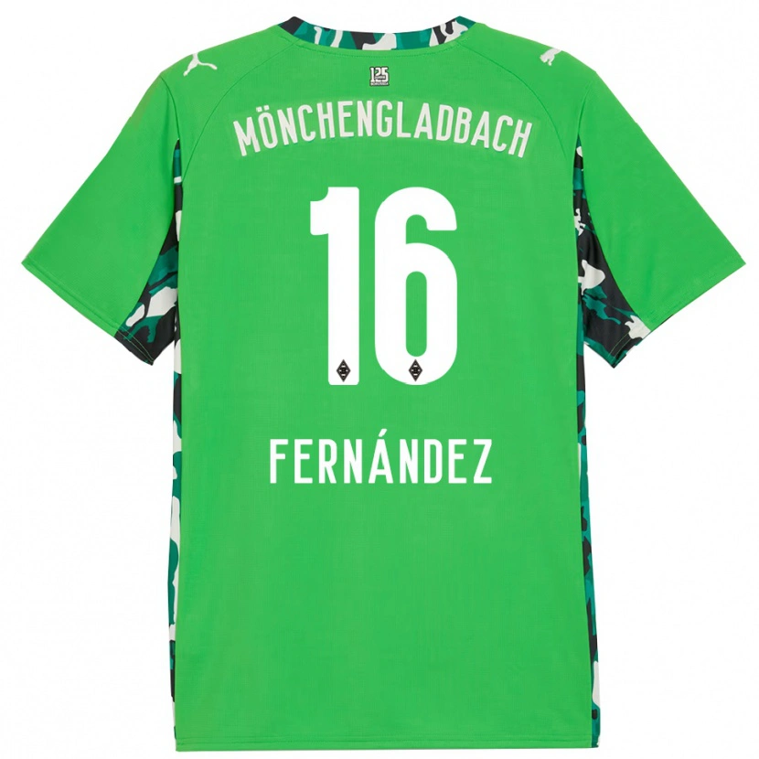Danxen Kinder Oriol Fernandez Berenguer #16 Grün Schwarz Auswärtstrikot Trikot 2025/26 T-Shirt Österreich