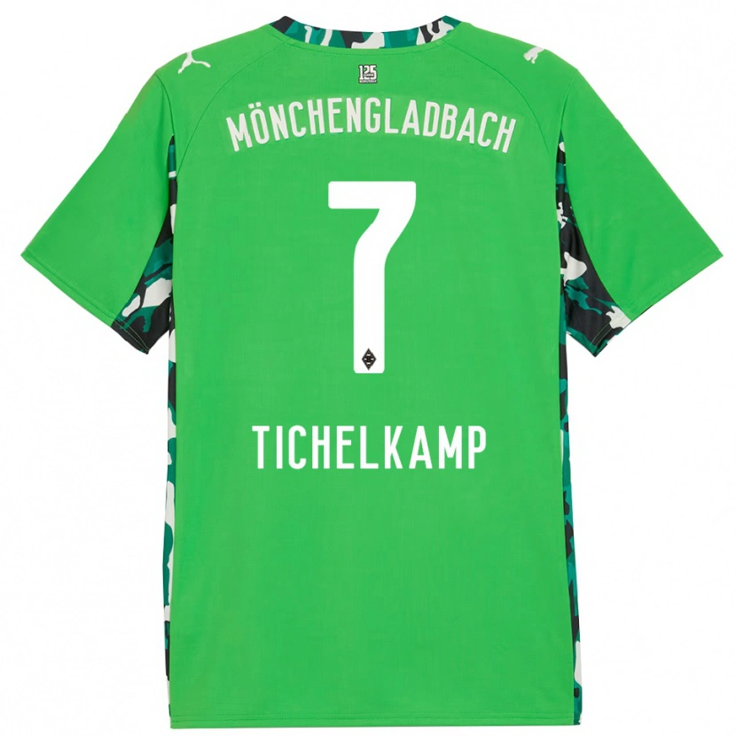 Danxen Kinder Emily Tichelkamp #7 Grün Schwarz Auswärtstrikot Trikot 2025/26 T-Shirt Österreich