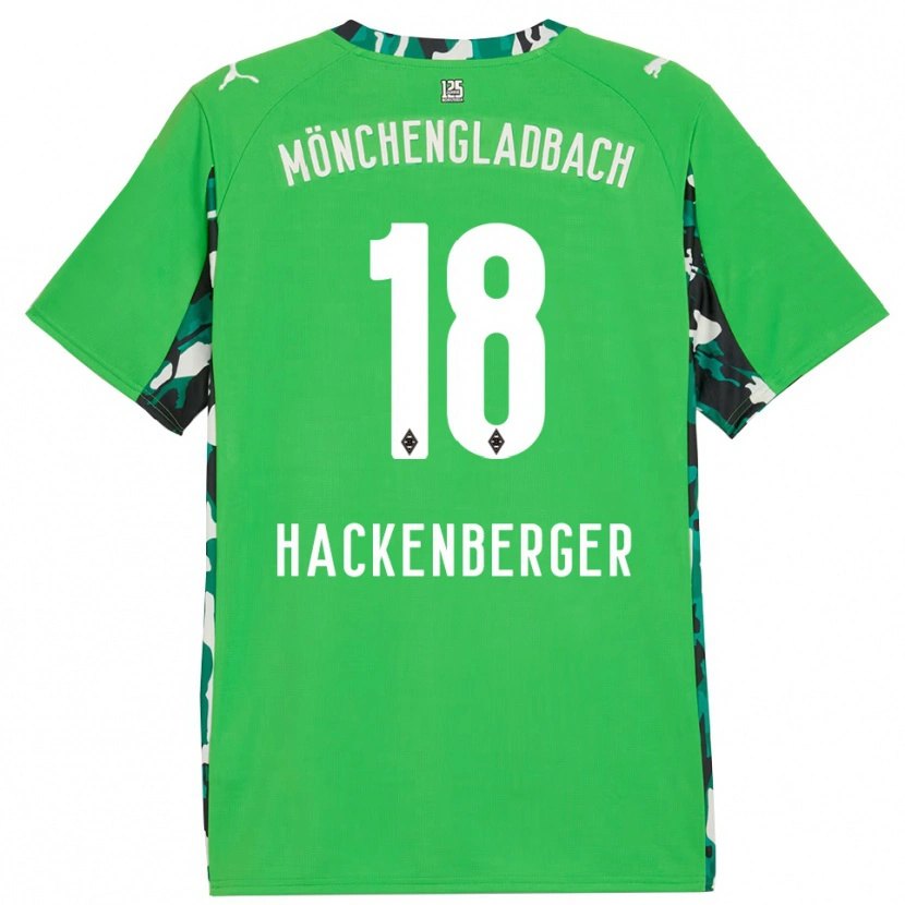 Danxen Kinder Jessica Hackenberger #18 Grün Schwarz Auswärtstrikot Trikot 2025/26 T-Shirt Österreich