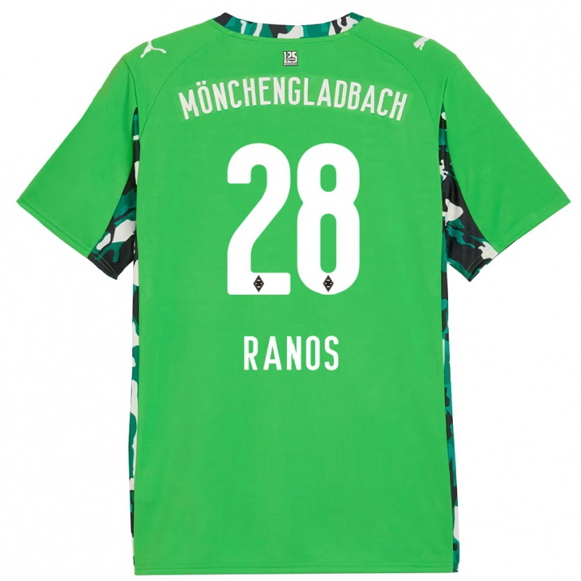 Danxen Kinder Grant-Leon Ranos #28 Grün Schwarz Auswärtstrikot Trikot 2025/26 T-Shirt Österreich