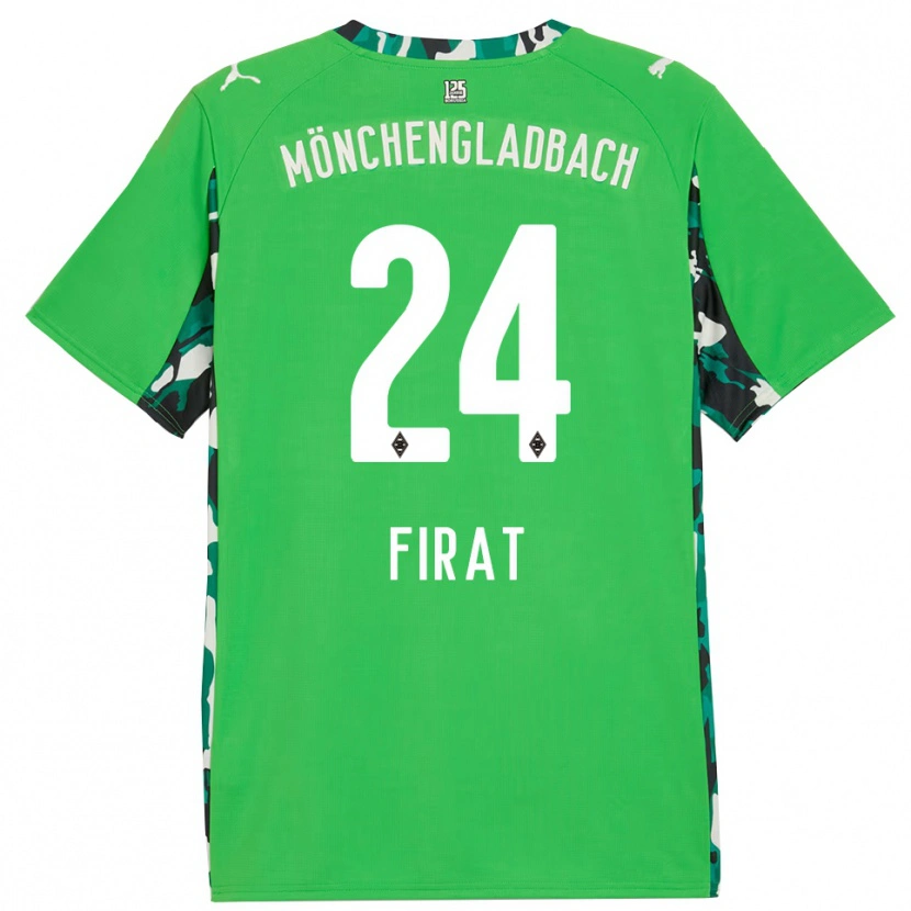 Danxen Kinder Kaan Fırat #24 Grün Schwarz Auswärtstrikot Trikot 2025/26 T-Shirt Österreich