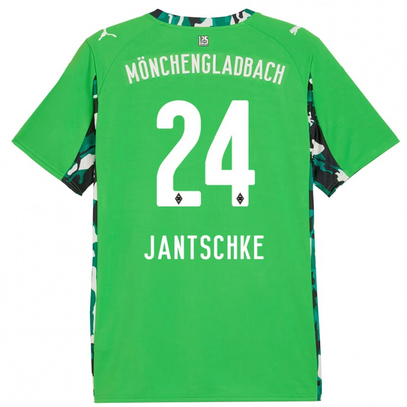 Danxen Kinder Tony Jantschke #24 Grün Schwarz Auswärtstrikot Trikot 2025/26 T-Shirt Österreich