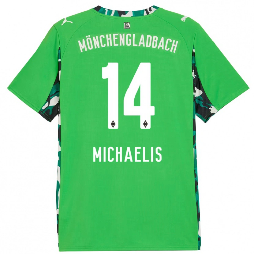 Danxen Kinder Yannick Michaelis #14 Grün Schwarz Auswärtstrikot Trikot 2025/26 T-Shirt Österreich