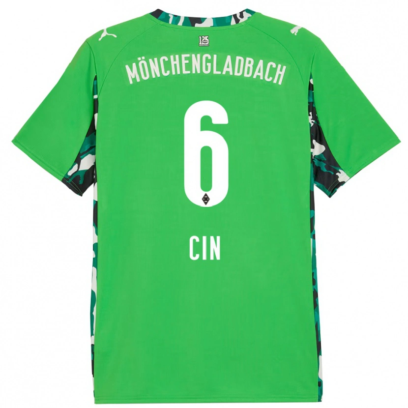 Danxen Kinder Miray Cin #6 Grün Schwarz Auswärtstrikot Trikot 2025/26 T-Shirt Österreich