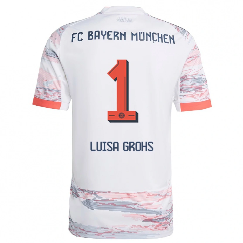 Danxen Kinder Maria Luisa Grohs #1 Weiß Grau Auswärtstrikot Trikot 2025/26 T-Shirt Österreich