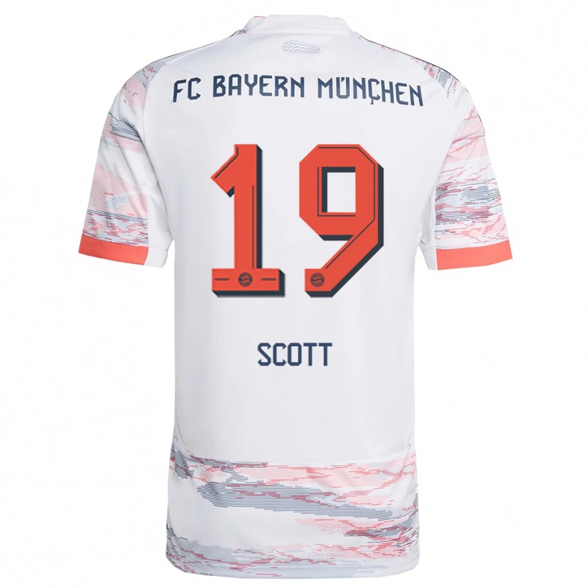 Danxen Kinder Michael Scott #19 Weiß Grau Auswärtstrikot Trikot 2025/26 T-Shirt Österreich