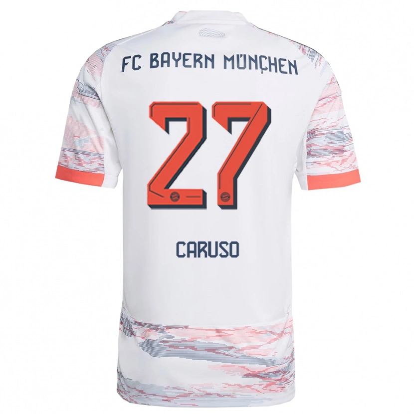 Danxen Kinder Arianna Caruso #27 Weiß Grau Auswärtstrikot Trikot 2025/26 T-Shirt Österreich