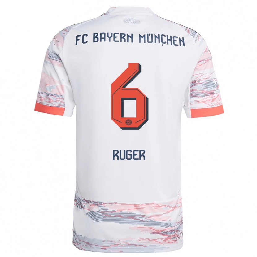 Danxen Kinder Kurt Ruger #6 Weiß Grau Auswärtstrikot Trikot 2025/26 T-Shirt Österreich