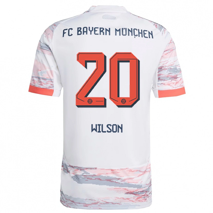 Danxen Kinder Oluwaseyi Wilson #20 Weiß Grau Auswärtstrikot Trikot 2025/26 T-Shirt Österreich