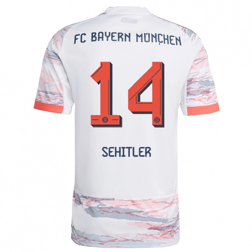 Danxen Kinder Alara Şehitler #14 Weiß Grau Auswärtstrikot Trikot 2025/26 T-Shirt Österreich