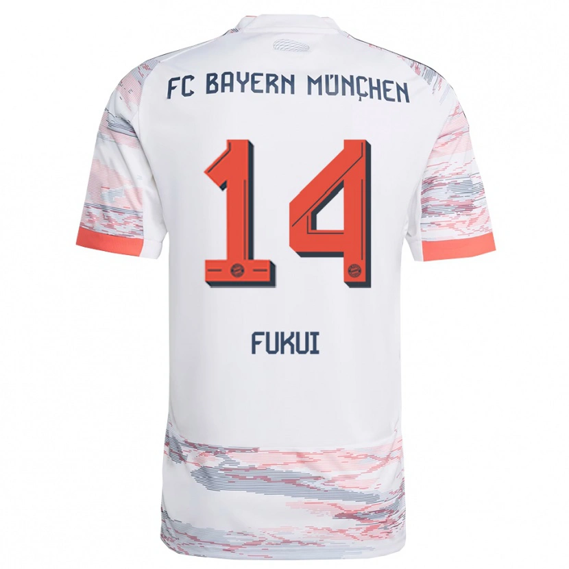 Danxen Kinder Taichi Fukui #14 Weiß Grau Auswärtstrikot Trikot 2025/26 T-Shirt Österreich