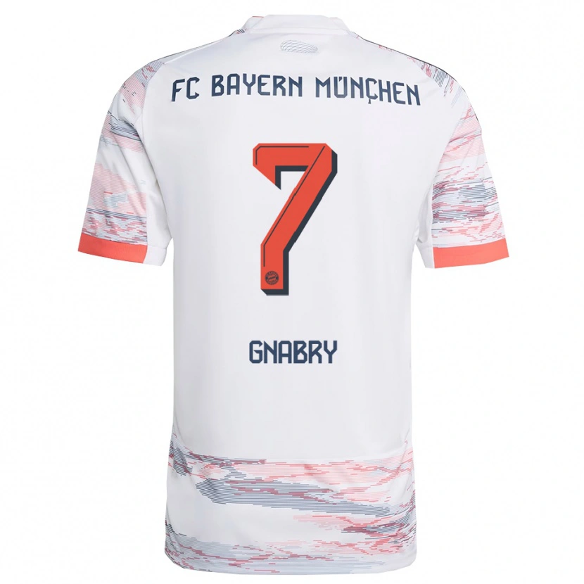 Danxen Kinder Serge Gnabry #7 Weiß Grau Auswärtstrikot Trikot 2025/26 T-Shirt Österreich