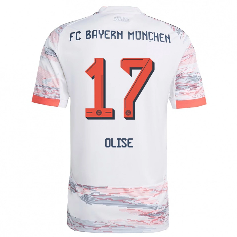 Danxen Kinder Michael Olise #17 Weiß Grau Auswärtstrikot Trikot 2025/26 T-Shirt Österreich