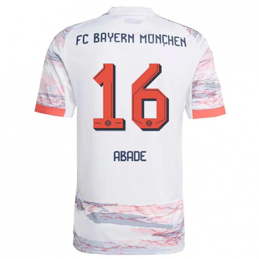 Danxen Kinder Daniel Abade #16 Weiß Grau Auswärtstrikot Trikot 2025/26 T-Shirt Österreich