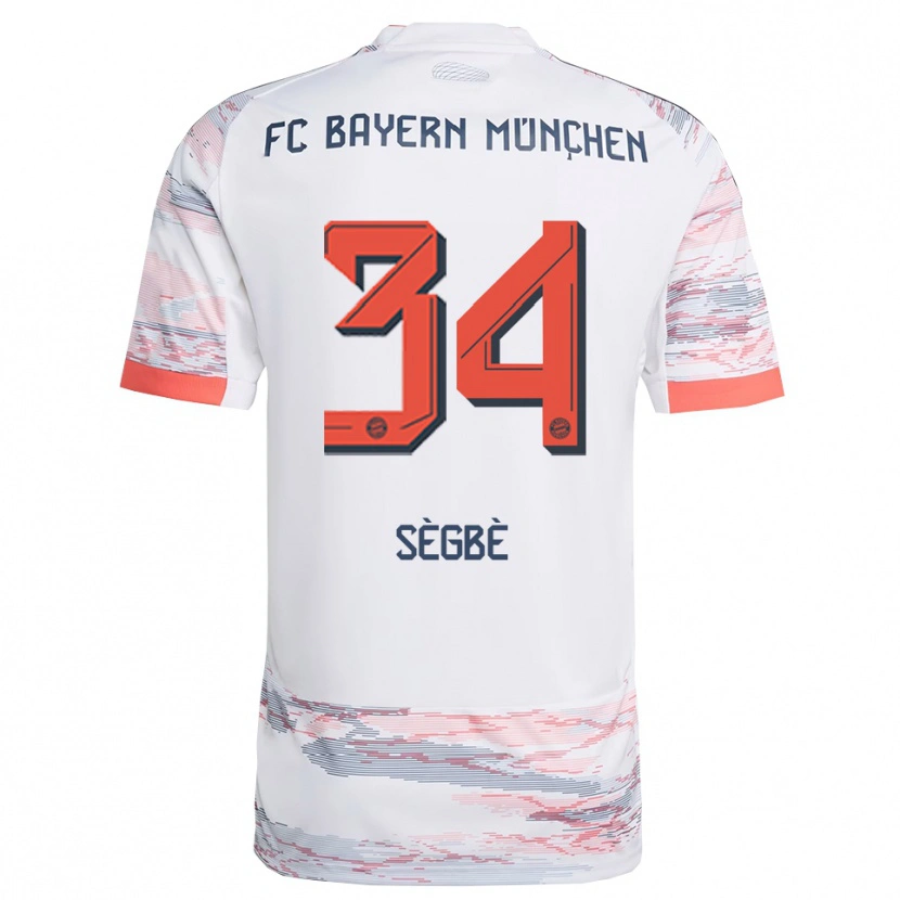 Danxen Kinder Désiré Sègbè #34 Weiß Grau Auswärtstrikot Trikot 2025/26 T-Shirt Österreich