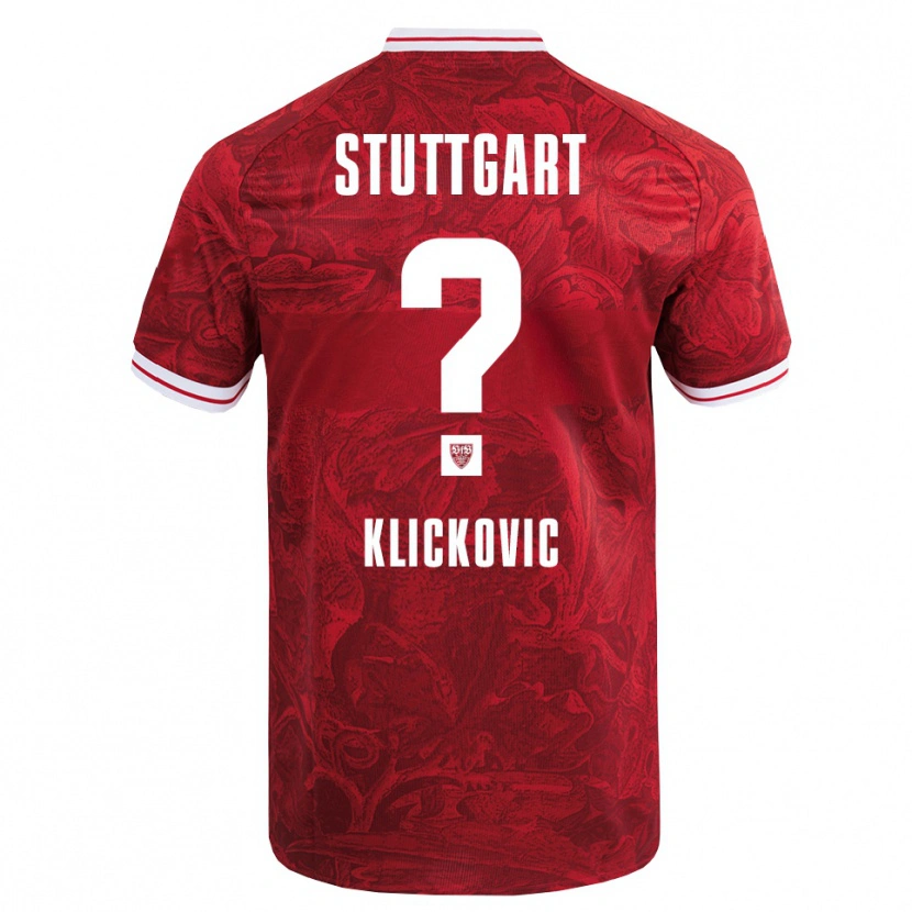 Danxen Kinder Maksim Klickovic #0 Rot Schwarz Auswärtstrikot Trikot 2025/26 T-Shirt Österreich