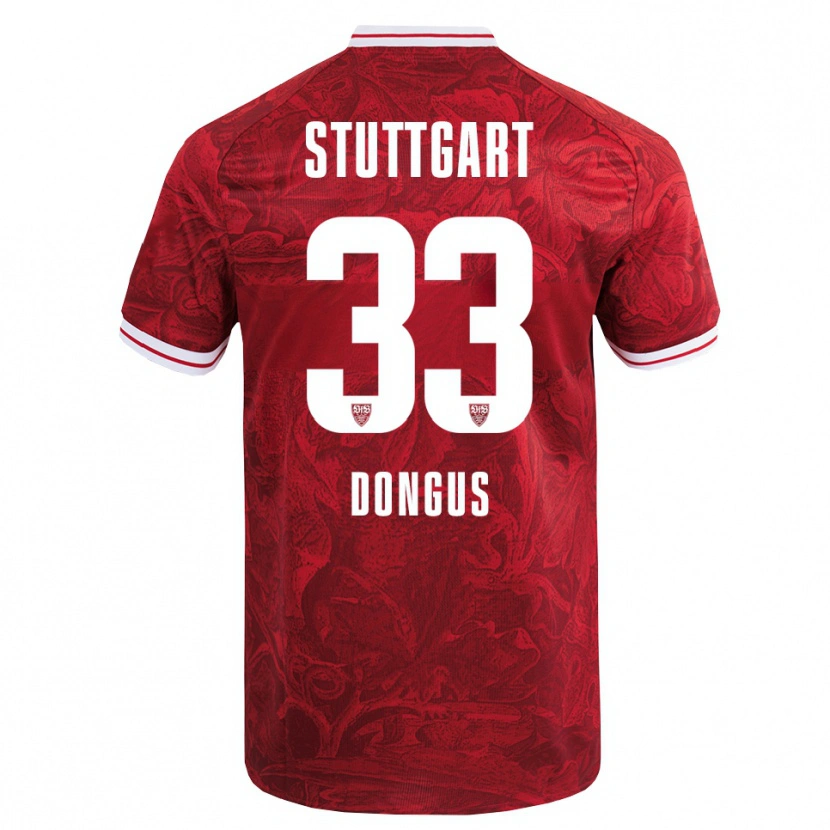 Danxen Kinder Fabienne Dongus #33 Rot Schwarz Auswärtstrikot Trikot 2025/26 T-Shirt Österreich