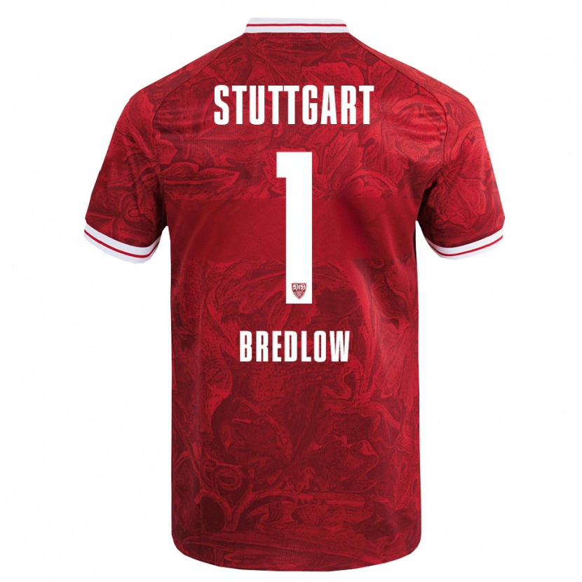 Danxen Kinder Fabian Bredlow #1 Rot Schwarz Auswärtstrikot Trikot 2025/26 T-Shirt Österreich