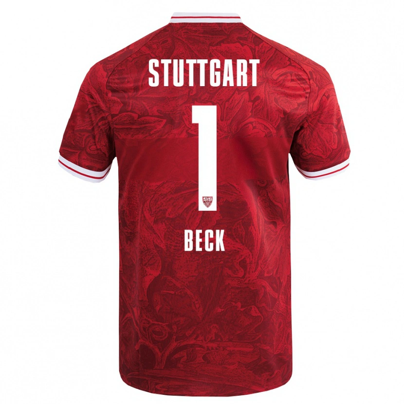 Danxen Kinder Kiara Beck #1 Rot Schwarz Auswärtstrikot Trikot 2025/26 T-Shirt Österreich