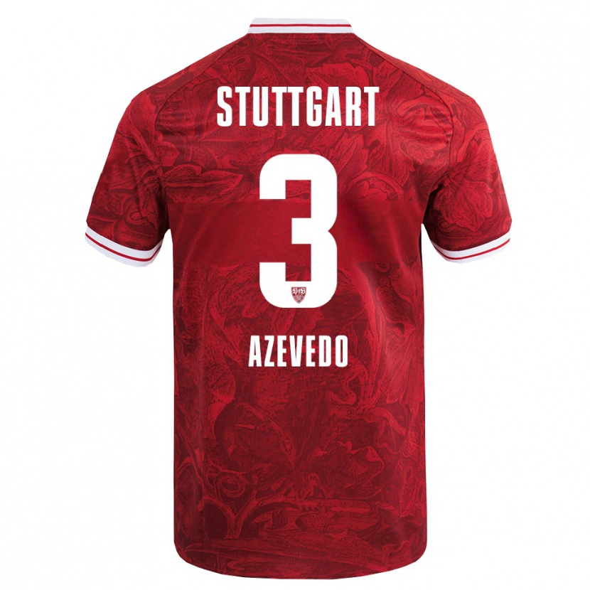 Danxen Kinder Alexandre Azevedo #3 Rot Schwarz Auswärtstrikot Trikot 2025/26 T-Shirt Österreich