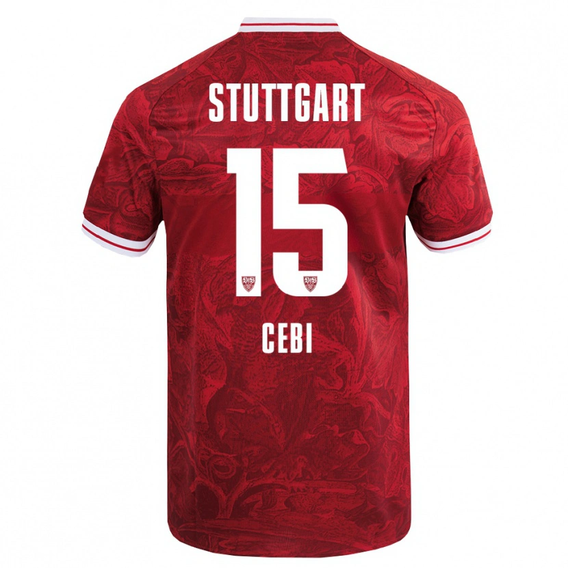 Danxen Kinder Ata Cebi #15 Rot Schwarz Auswärtstrikot Trikot 2025/26 T-Shirt Österreich