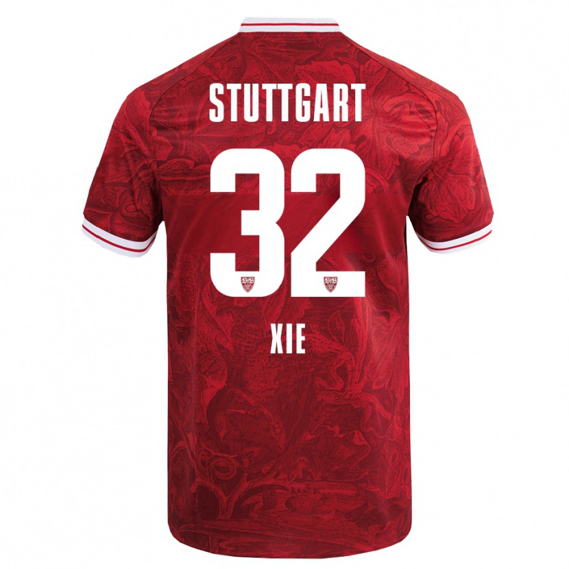 Danxen Kinder Alexander Xie #32 Rot Schwarz Auswärtstrikot Trikot 2025/26 T-Shirt Österreich