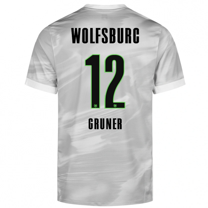 Danxen Kinder Paul Gruner #12 Grau Weiß Auswärtstrikot Trikot 2025/26 T-Shirt Österreich