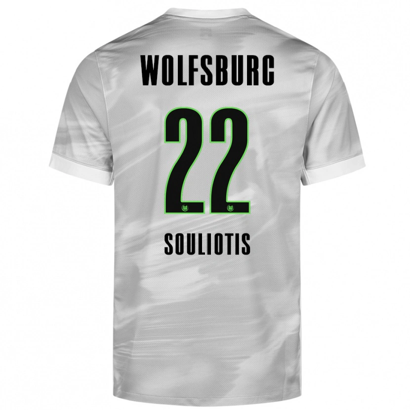 Danxen Kinder Spyridon Souliotis #22 Grau Weiß Auswärtstrikot Trikot 2025/26 T-Shirt Österreich