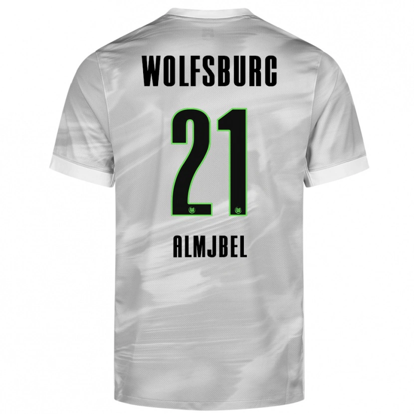 Danxen Kinder Mohamad Almjbel #21 Grau Weiß Auswärtstrikot Trikot 2025/26 T-Shirt Österreich