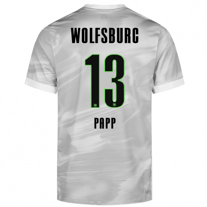 Danxen Kinder Luca Papp #13 Grau Weiß Auswärtstrikot Trikot 2025/26 T-Shirt Österreich