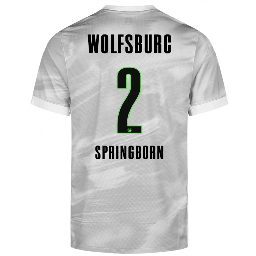 Danxen Kinder Noah Springborn #2 Grau Weiß Auswärtstrikot Trikot 2025/26 T-Shirt Österreich