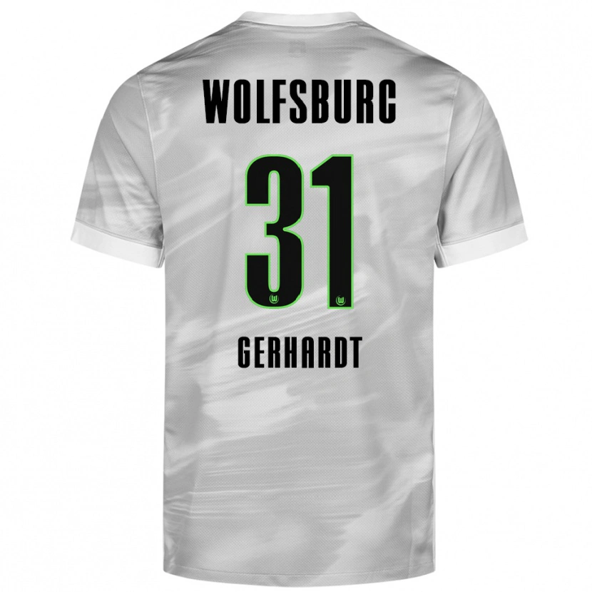 Danxen Kinder Yannick Gerhardt #31 Grau Weiß Auswärtstrikot Trikot 2025/26 T-Shirt Österreich
