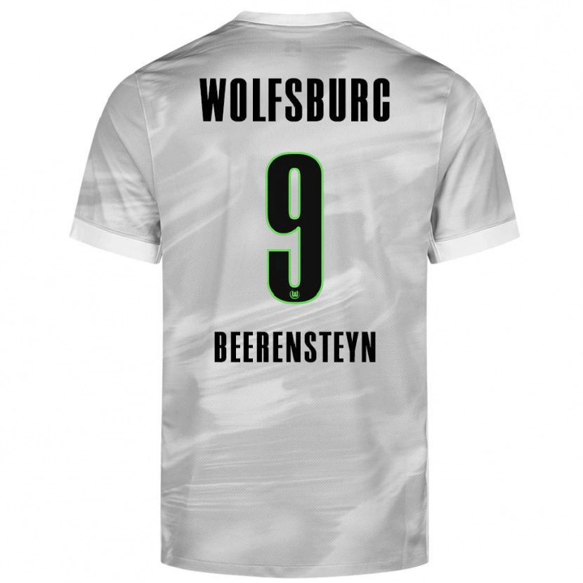 Danxen Kinder Lineth Beerensteyn #9 Grau Weiß Auswärtstrikot Trikot 2025/26 T-Shirt Österreich