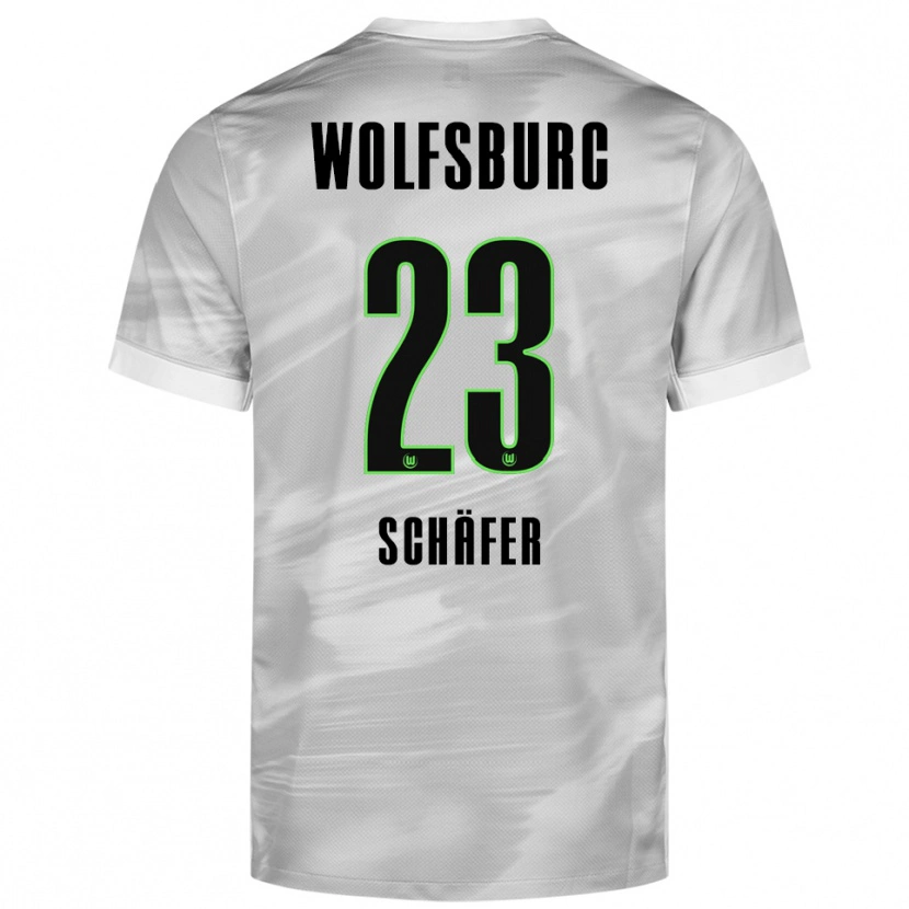 Danxen Kinder Elia Schäfer #23 Grau Weiß Auswärtstrikot Trikot 2025/26 T-Shirt Österreich