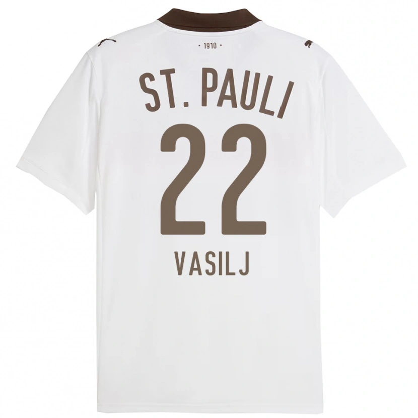 Danxen Kinder Nikola Vasilj #22 Weiß Rot Auswärtstrikot Trikot 2025/26 T-Shirt Österreich