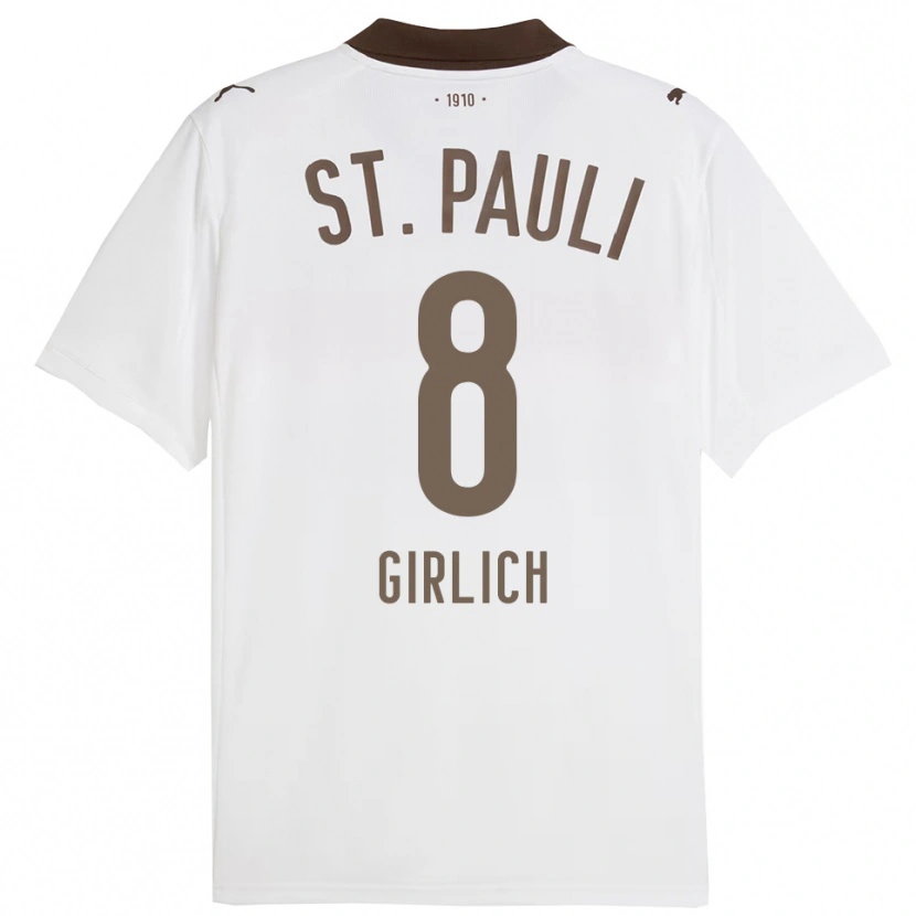 Danxen Kinder Max Girlich #8 Weiß Rot Auswärtstrikot Trikot 2025/26 T-Shirt Österreich