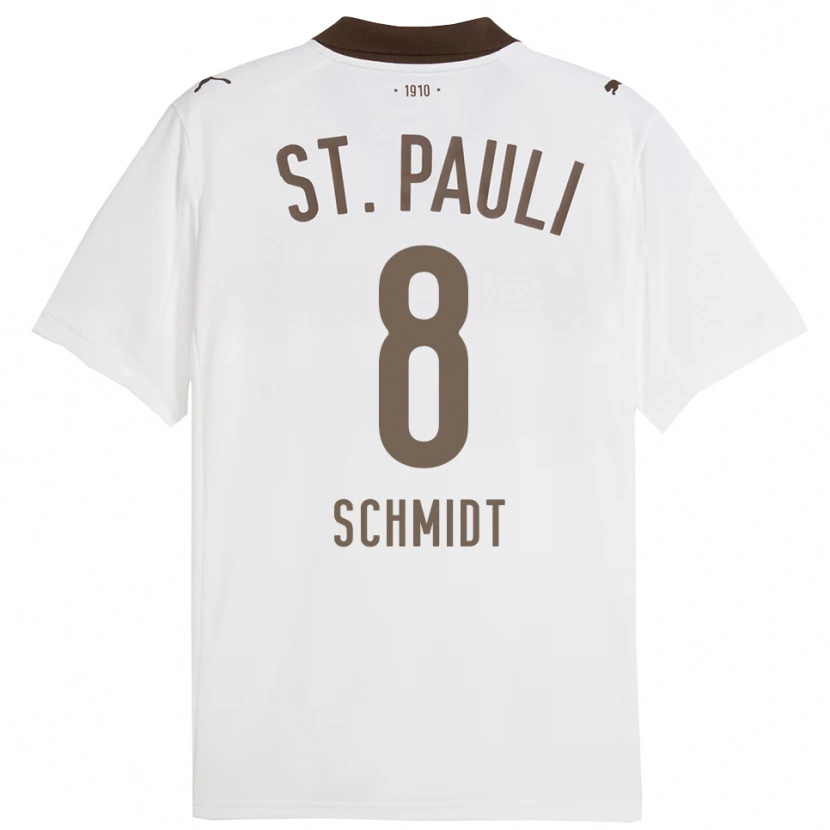 Danxen Kinder Nick Schmidt #8 Weiß Rot Auswärtstrikot Trikot 2025/26 T-Shirt Österreich